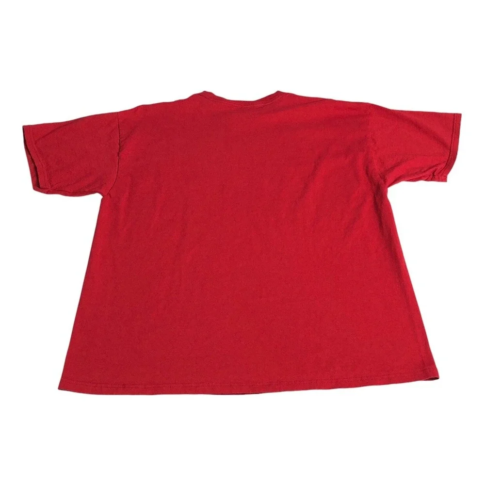 Vintage Y2K Alaska Shirt Mens XL Red The Last Frontier Graphic Cotton Outdoor